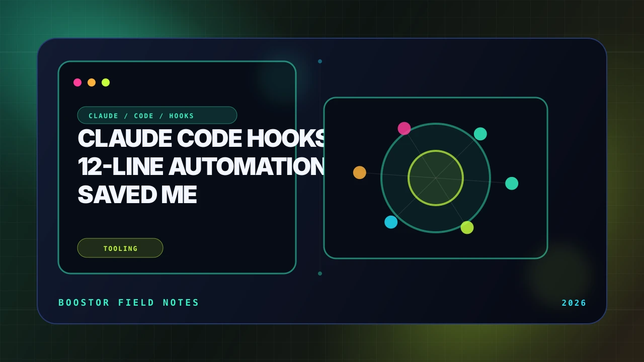 Claude Code Hooks: The 12-Line Automation That Saved Me an Hour a Day