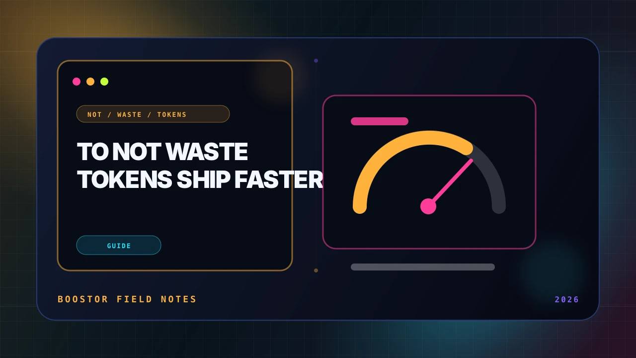How to Not Waste Tokens (And Ship Faster)